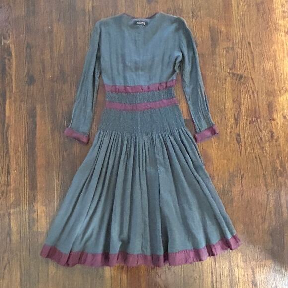 Jean Paul Gaultier Vintage Brown Dress Ribbons Size 36 / S - Picture 16 of 16